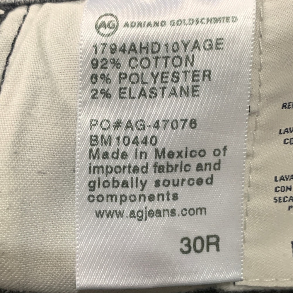 Adriano Goldschmied AG ED The Everett Slim Straight Grey Jeans 30x32.5 Mens - Picture 12 of 16